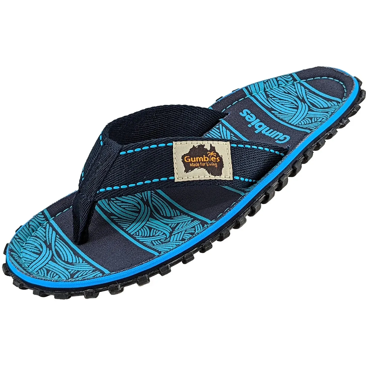Islander Flip-Flops - Women's - Navy Waves