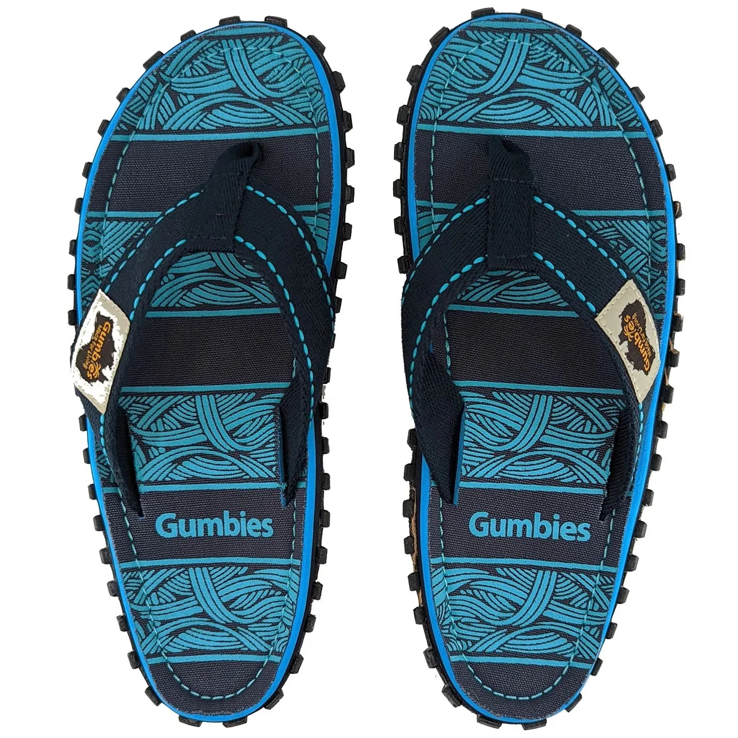 Islander Flip-Flops - Women's - Navy Waves
