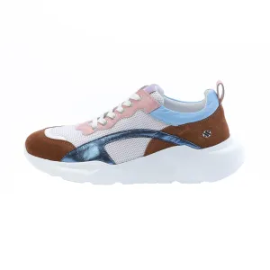 IZZI platform sneaker - brown and light blue