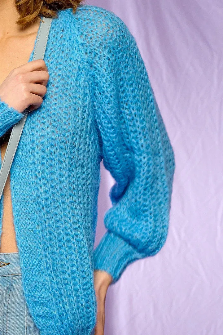 Joseph Cardigan Solid - Pool Blue