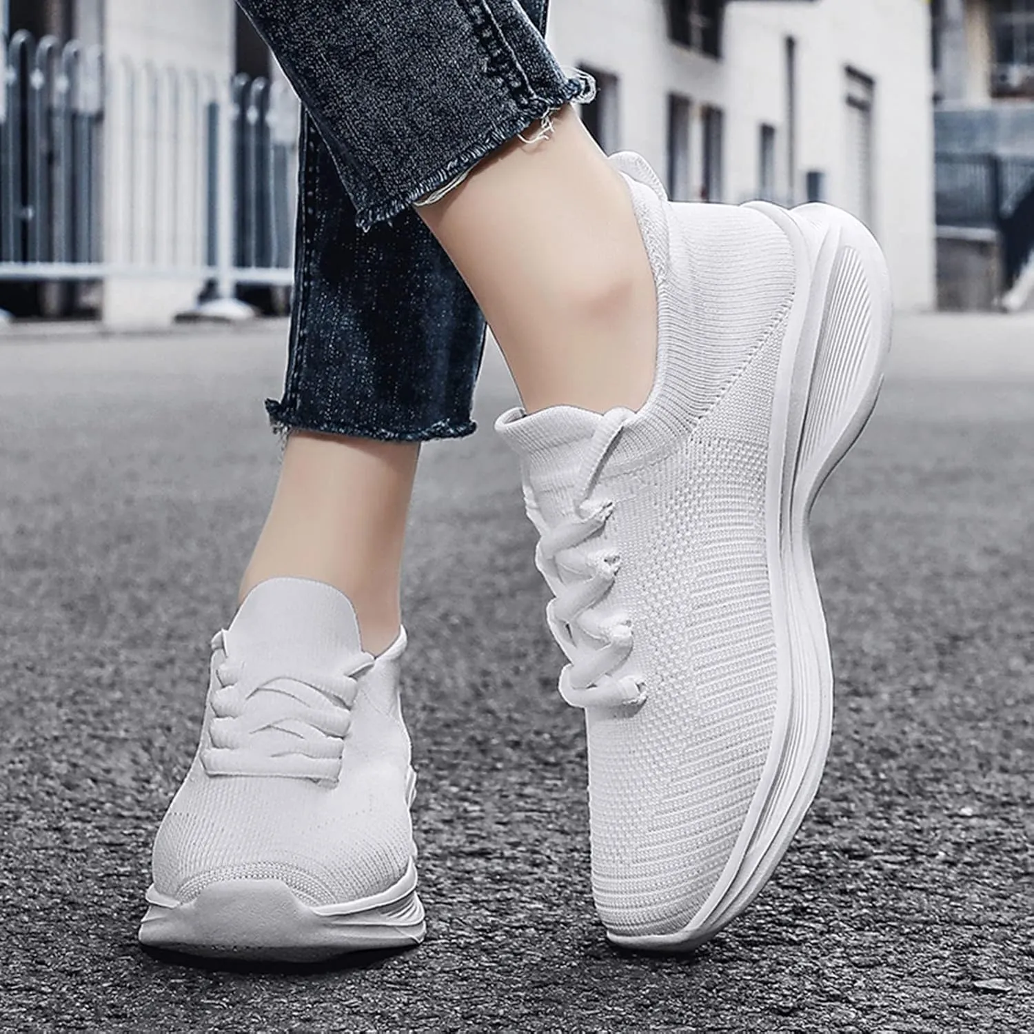 Lightweight Arch Support Sneakers for Men Breathable Casual Comfortable Walking Sneaker Casual Stretch Sneaker