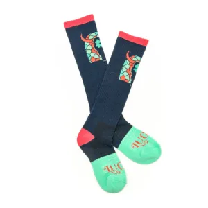 Lucky Clover Steer Head Performance Boot Socks