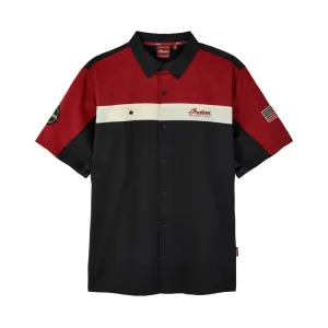 Men's Headdress Colorblock Shop Shirt, Red