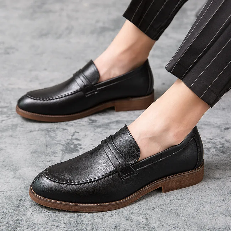 Mens Loafers  Genuine Leather  Slip-On  Penny Strap  Classic Fit  Dress Casual
