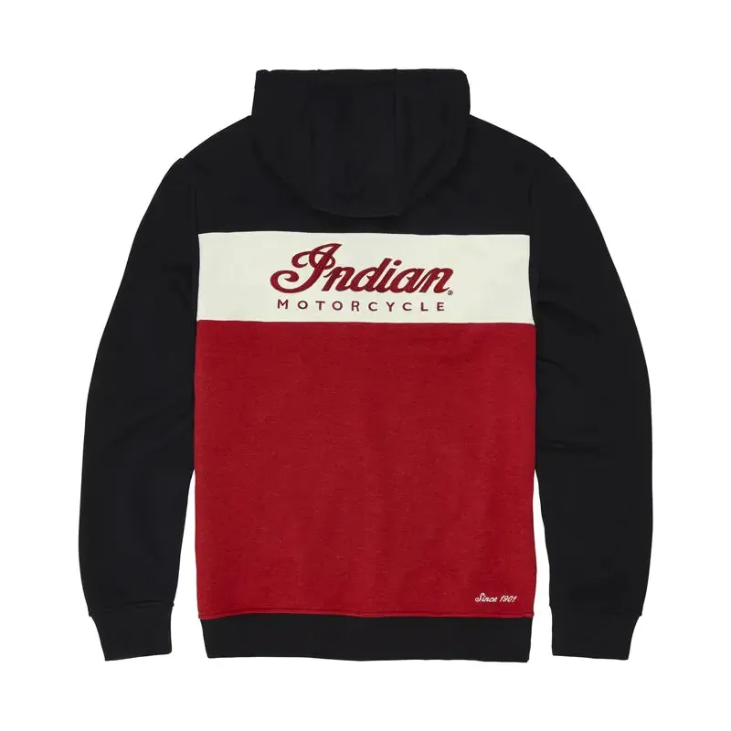 Men's Script Logo Colorblock Hoodie, Red
