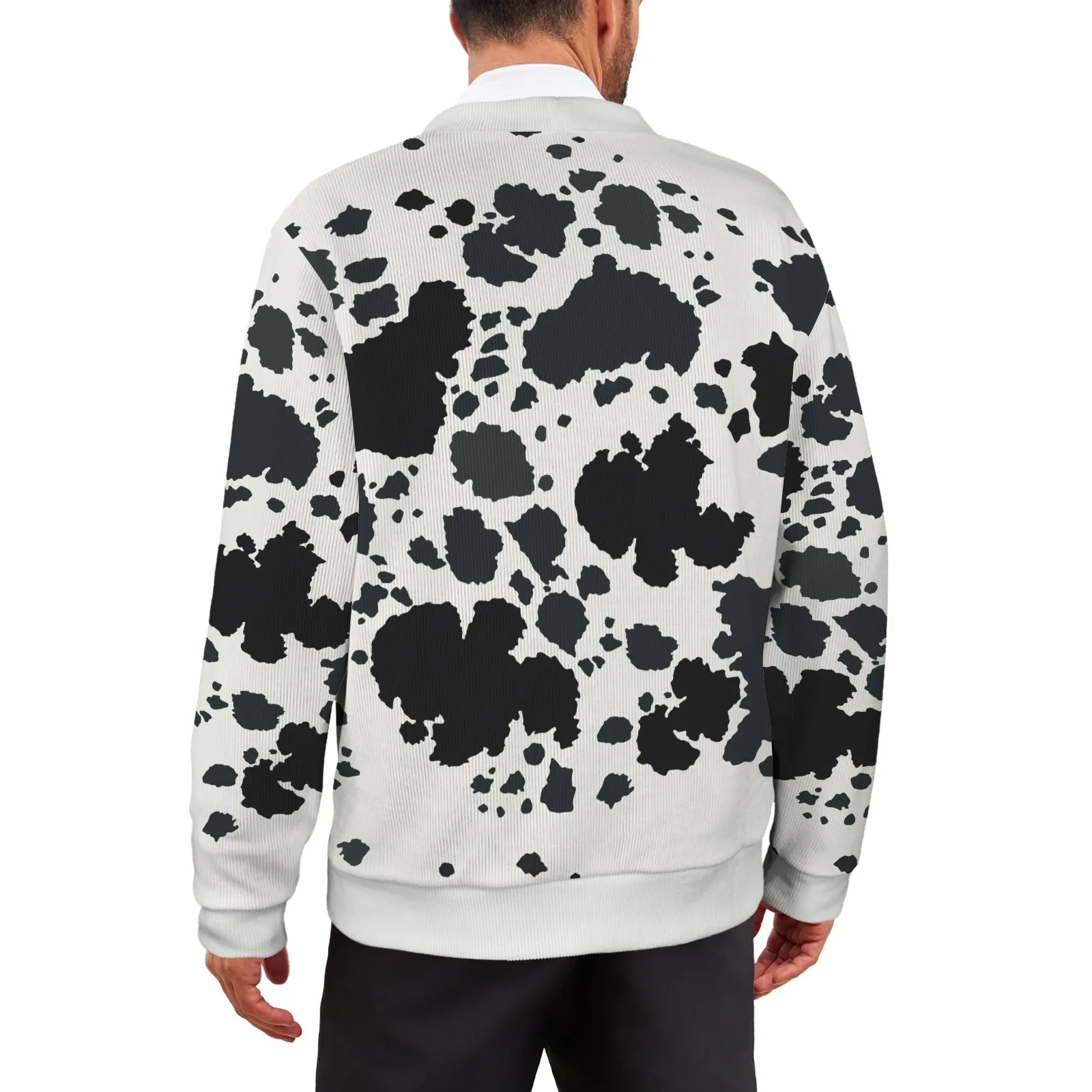 Moo-licious Cow Print Button-Up Cardigan  Trendy Urban Fashion