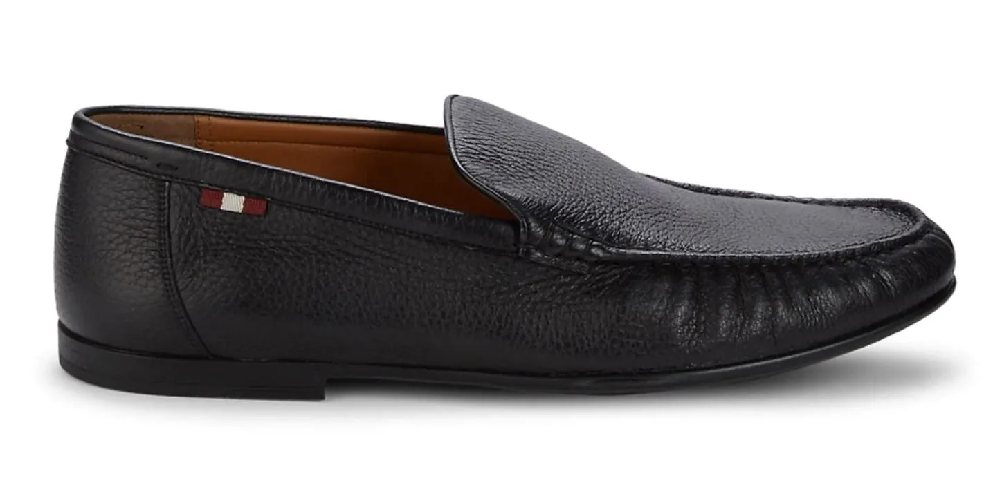 NIB $525 Bally Mens Craxon-120 Leather Shoes Black 10.5 US 6225712 Switzerland