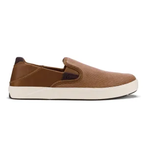 Olukai Lae'ahi Kapa Slip Ons - Tan/Dark Wood