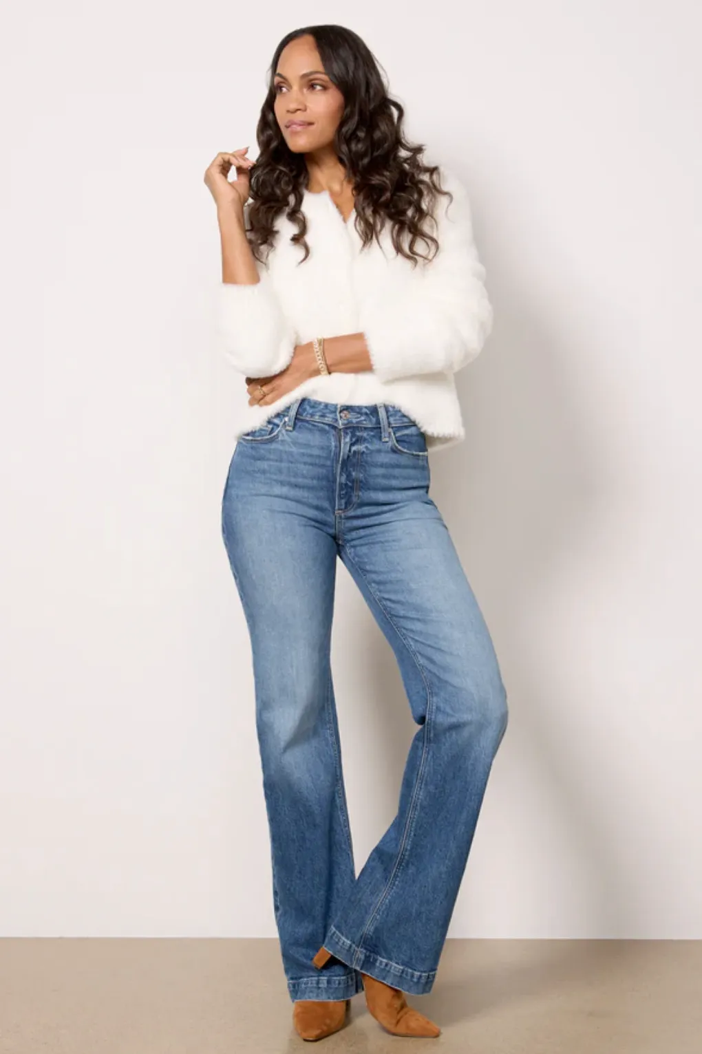 Paige Leenah 32" Wide Leg Jean in Wings
