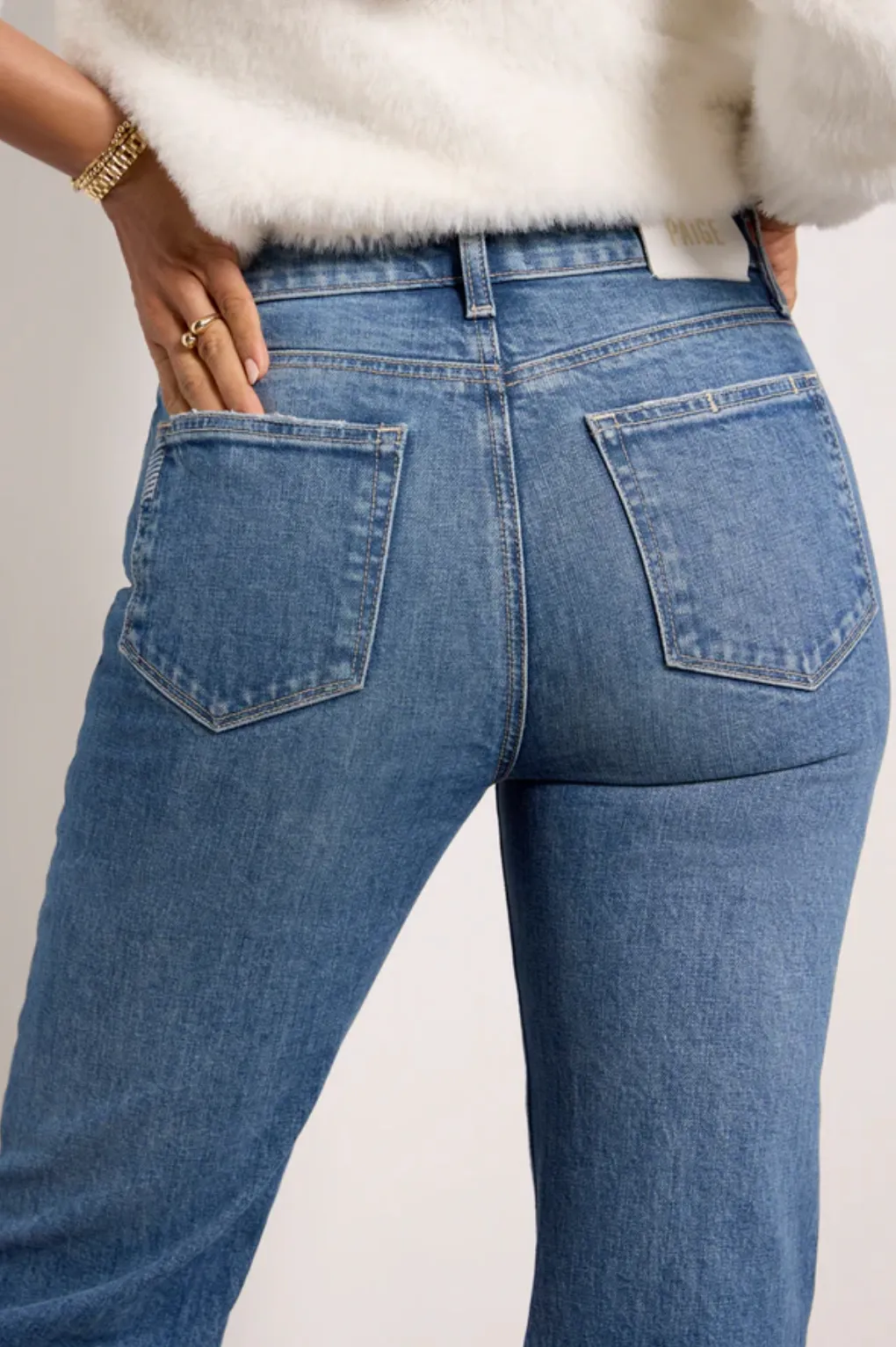 Paige Leenah 32" Wide Leg Jean in Wings