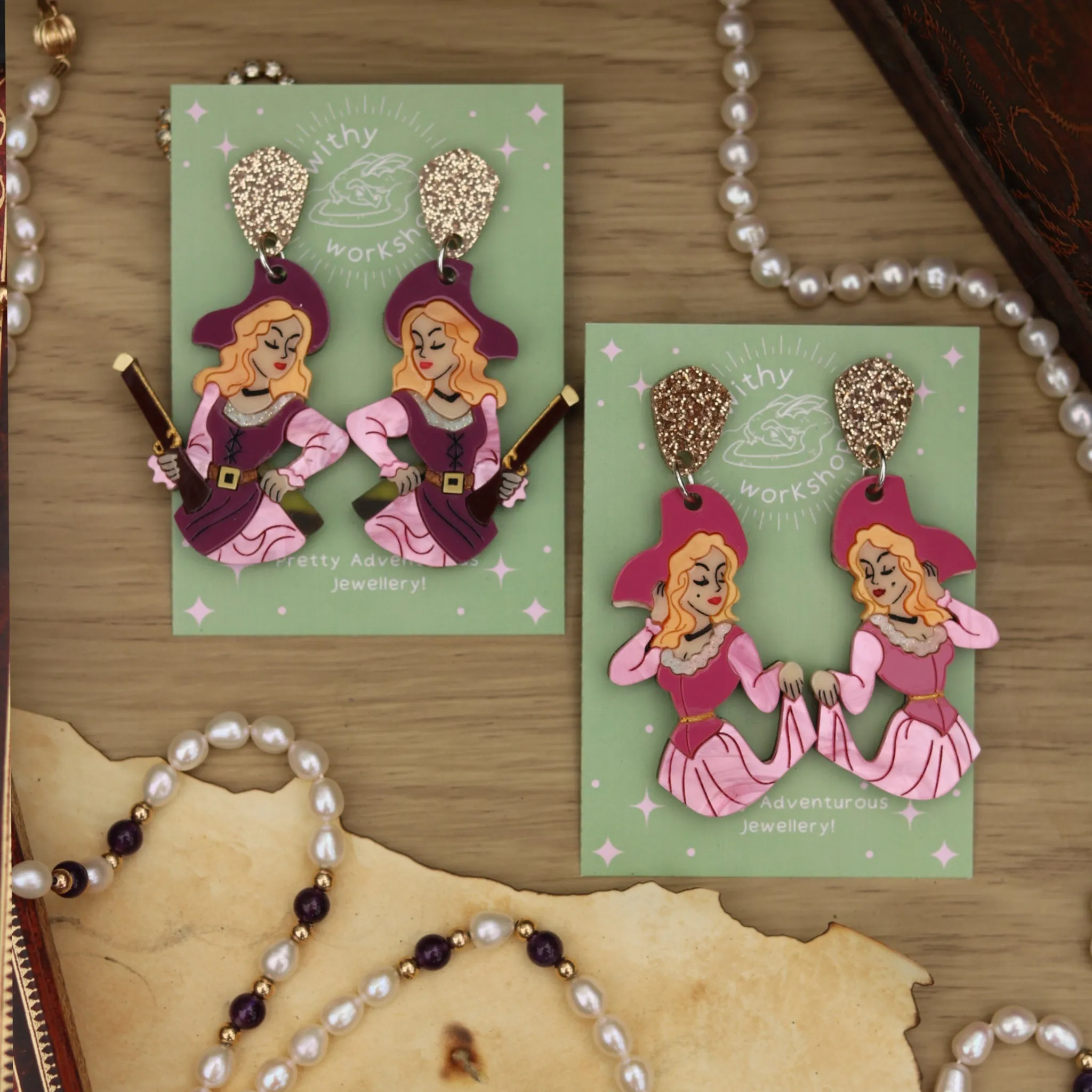 Pirate Redhead Earrings