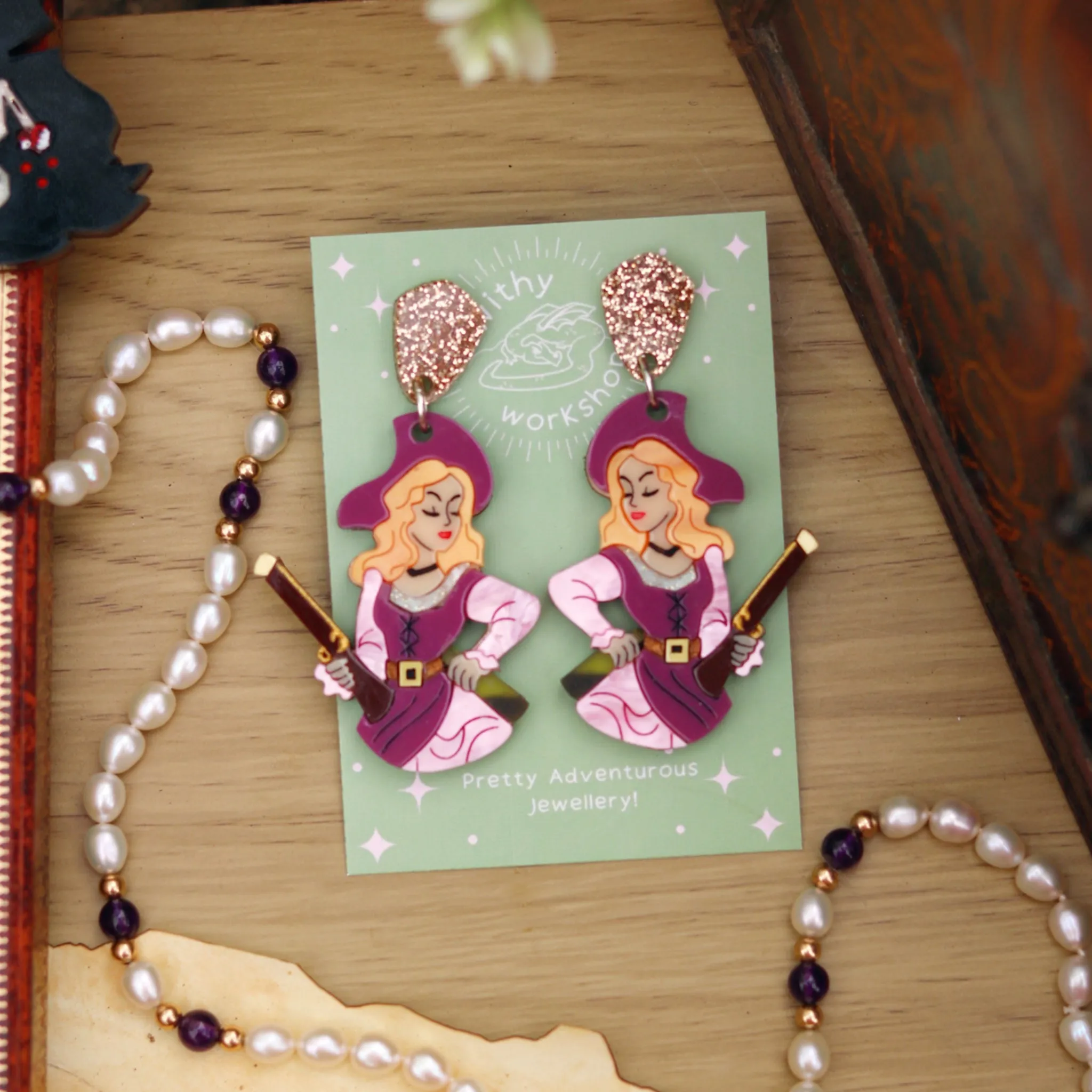 Pirate Redhead Earrings