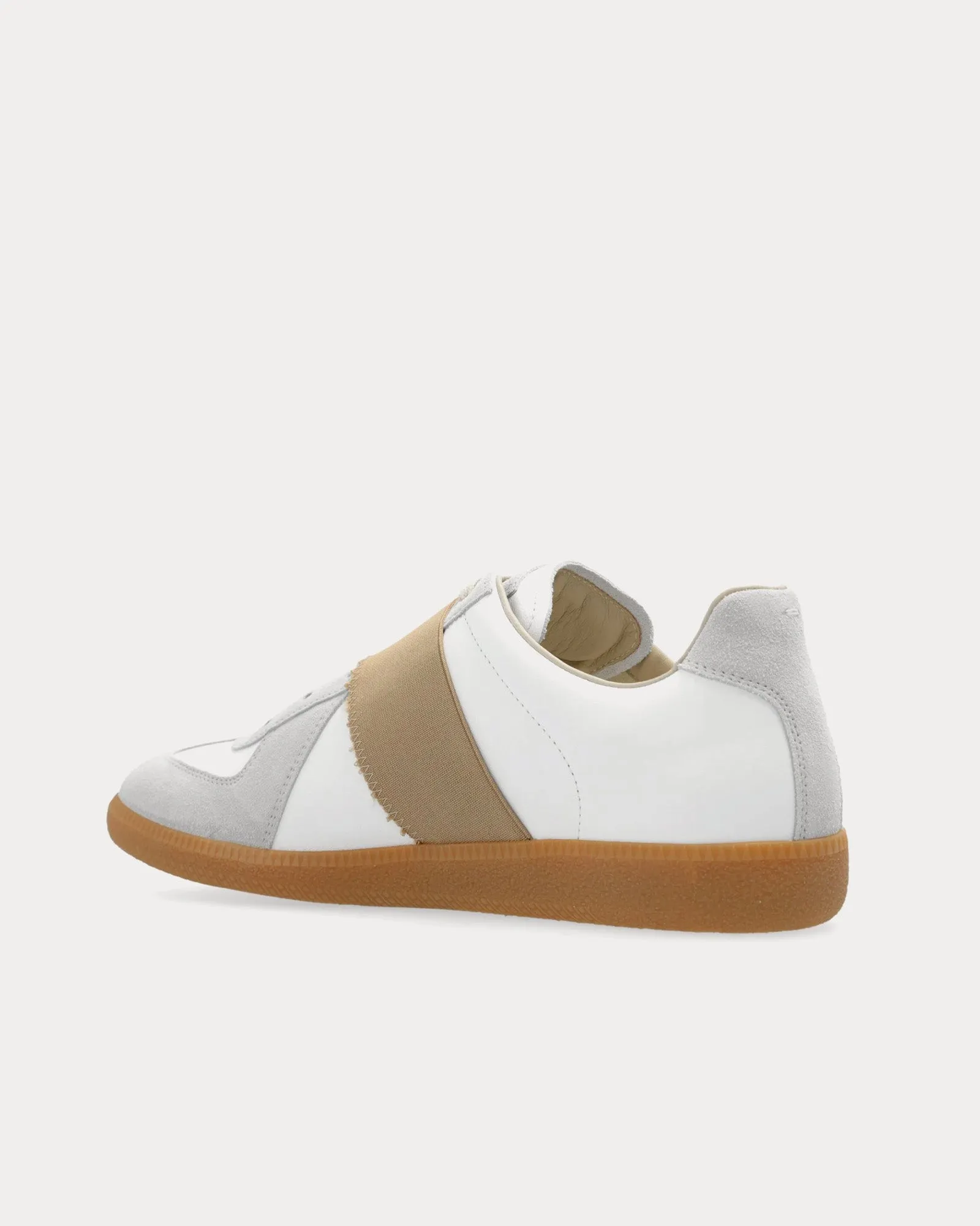 Replica Elasticated Band White / Light Grey / Beige Low Top Sneakers