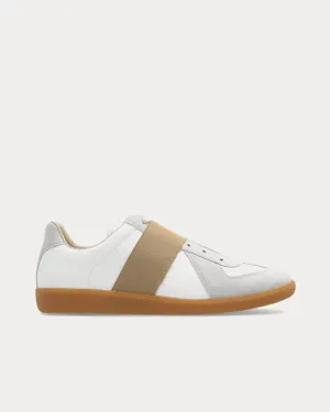 Replica Elasticated Band White / Light Grey / Beige Low Top Sneakers