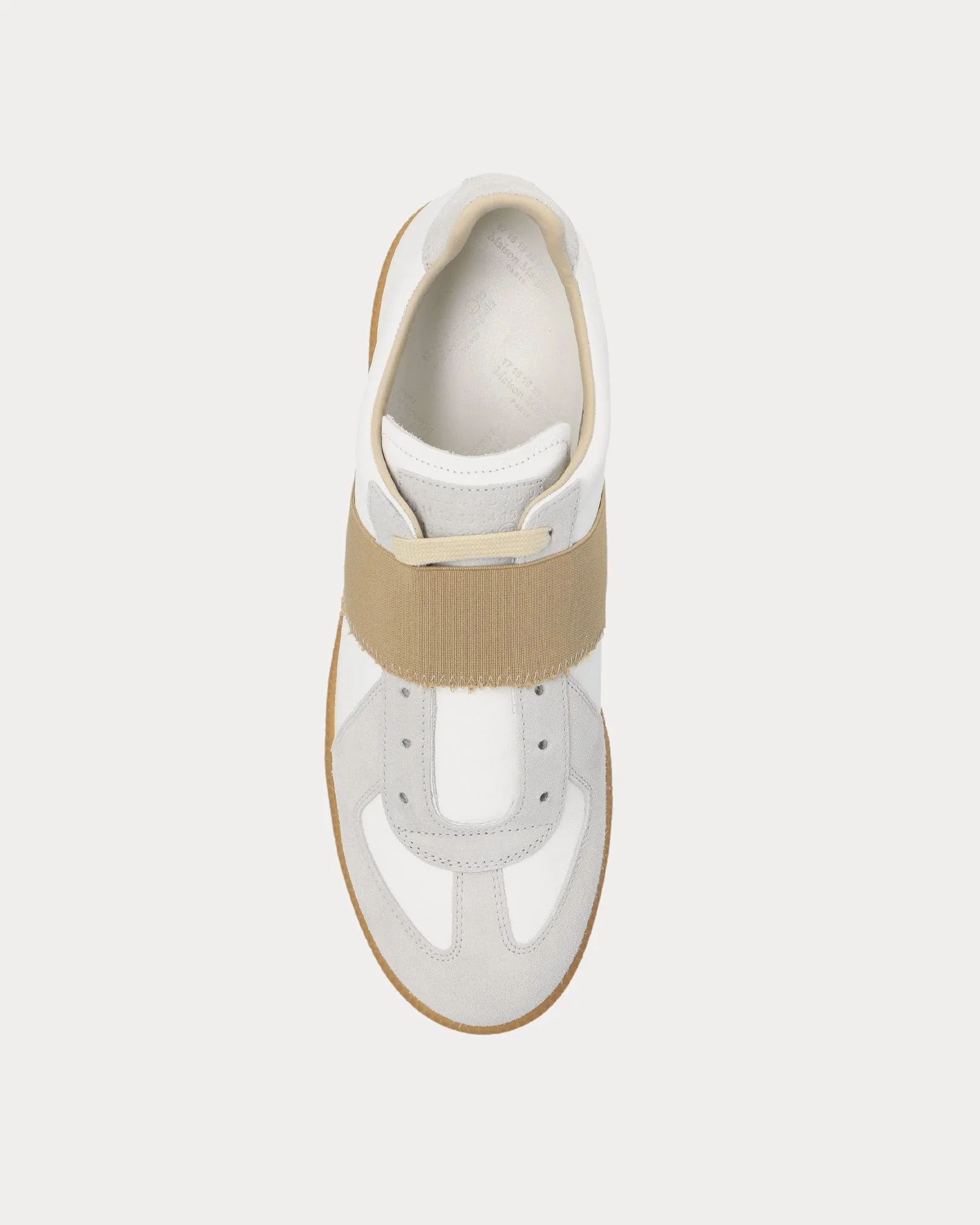 Replica Elasticated Band White / Light Grey / Beige Low Top Sneakers