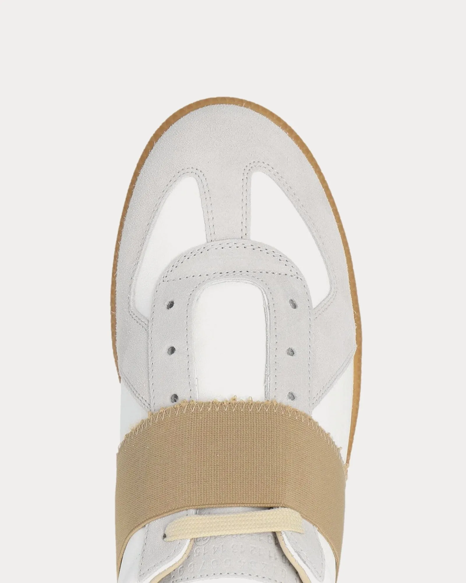 Replica Elasticated Band White / Light Grey / Beige Low Top Sneakers