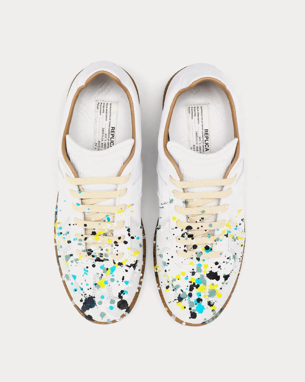 Replica Paint Drop Light Grey Low Top Sneakers