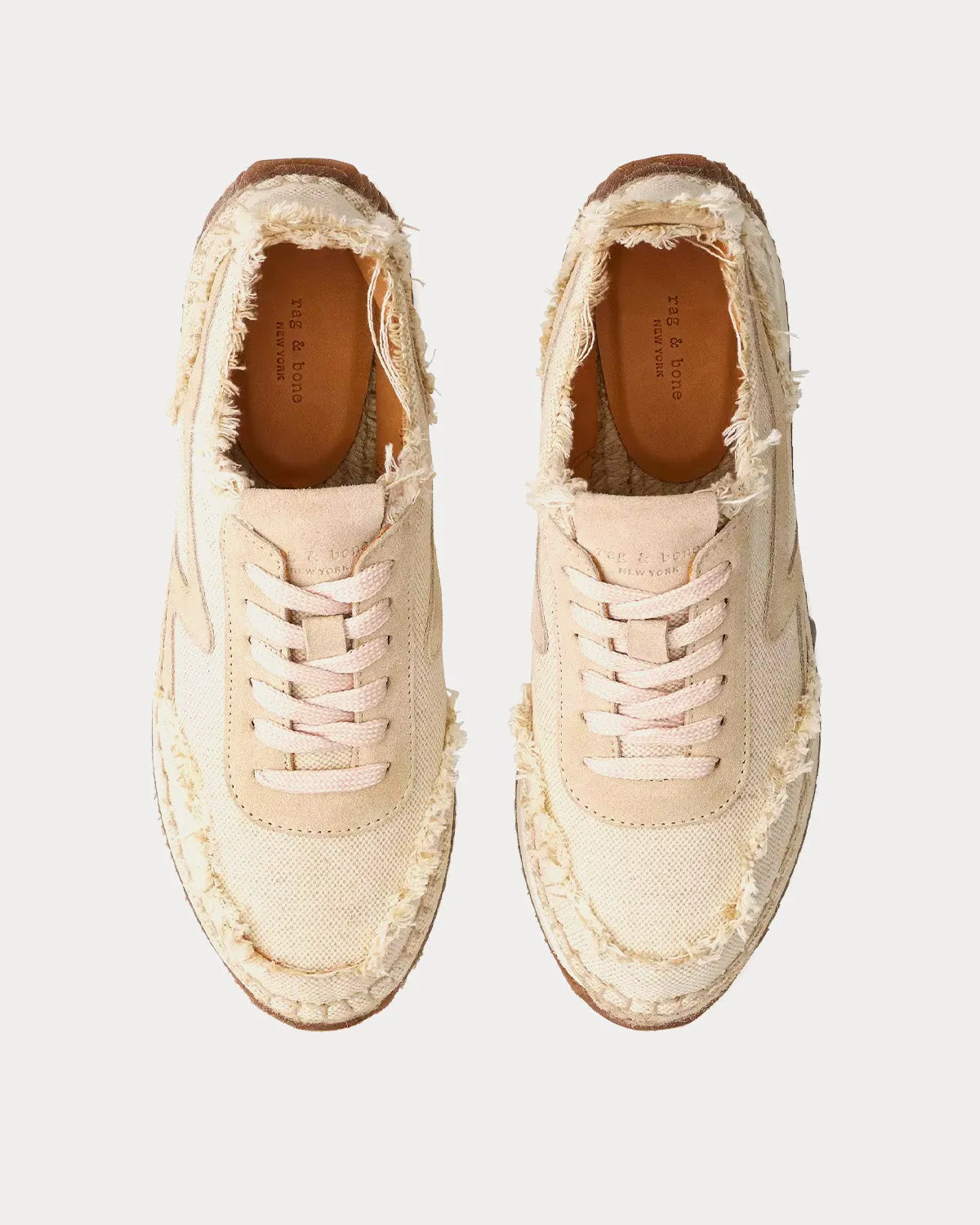 Retro Runner Espadrille Cotton & Linen Light Natural Low Top Sneakers