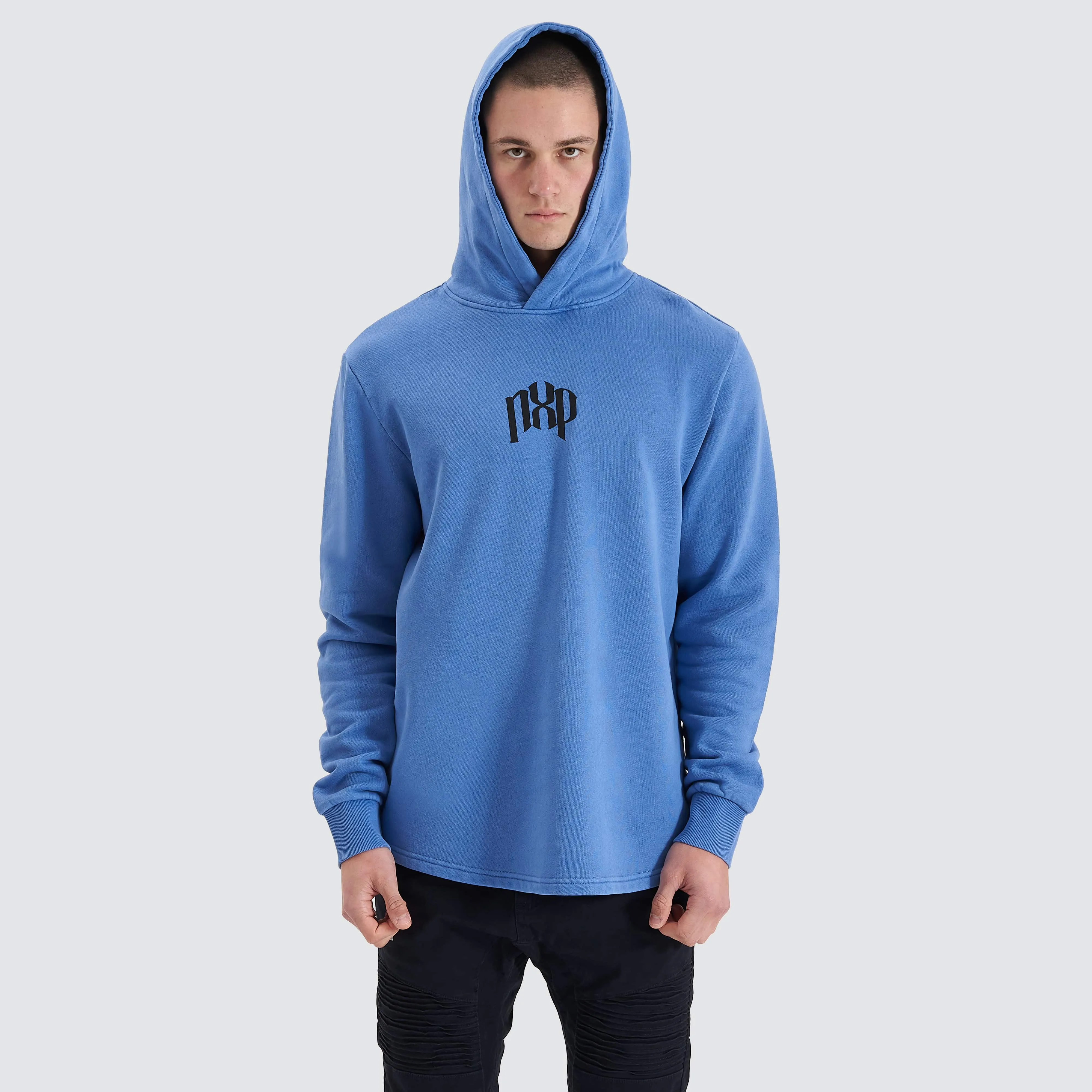 Rubble Dual Curved Hoodie Pigment Dutch Blue