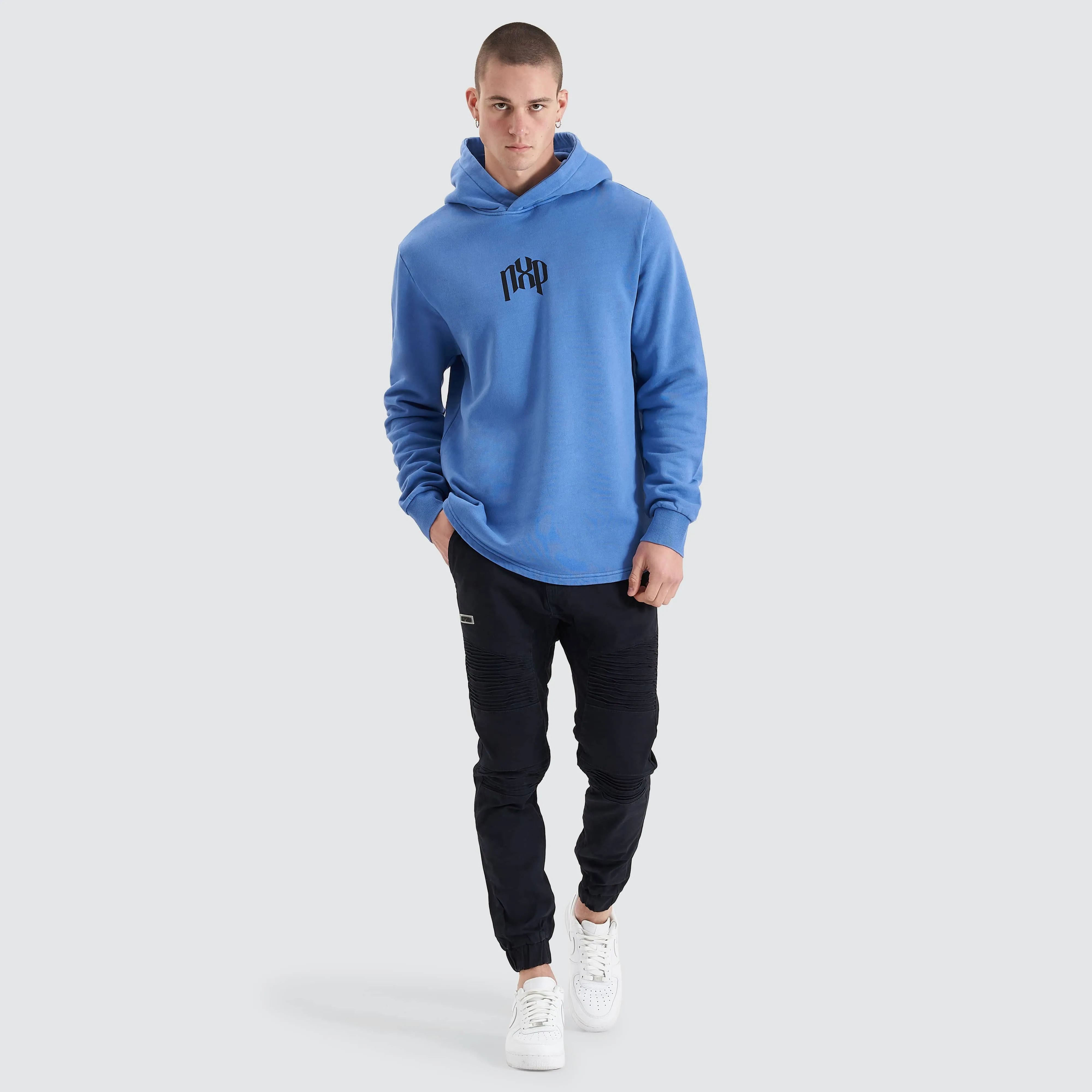 Rubble Dual Curved Hoodie Pigment Dutch Blue
