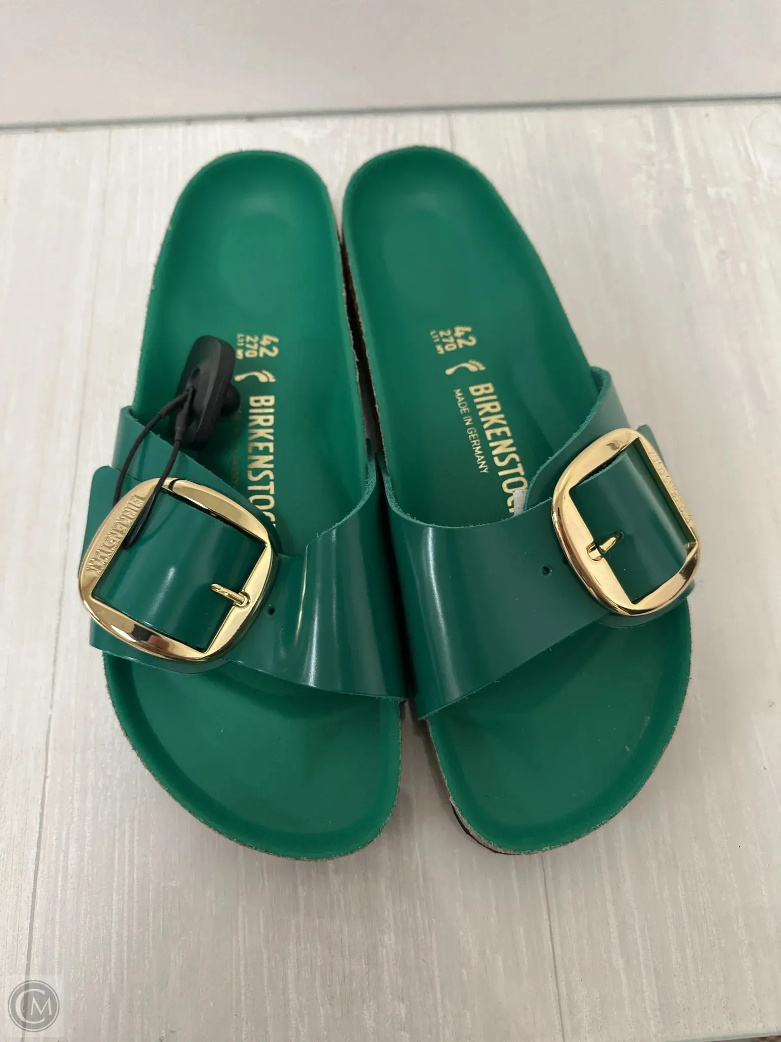Sandals Flats By Birkenstock In Green, Size: 11.5