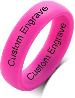 SHNIAN Ultra Comfortable, Breathable, and Safe Silicone Ring for Men Women, Personalized Dome Flexible Band Wedding Ring No-Toxic,Skin Safe - 5.7mm Wide - 2mm Thick, Size 4-10