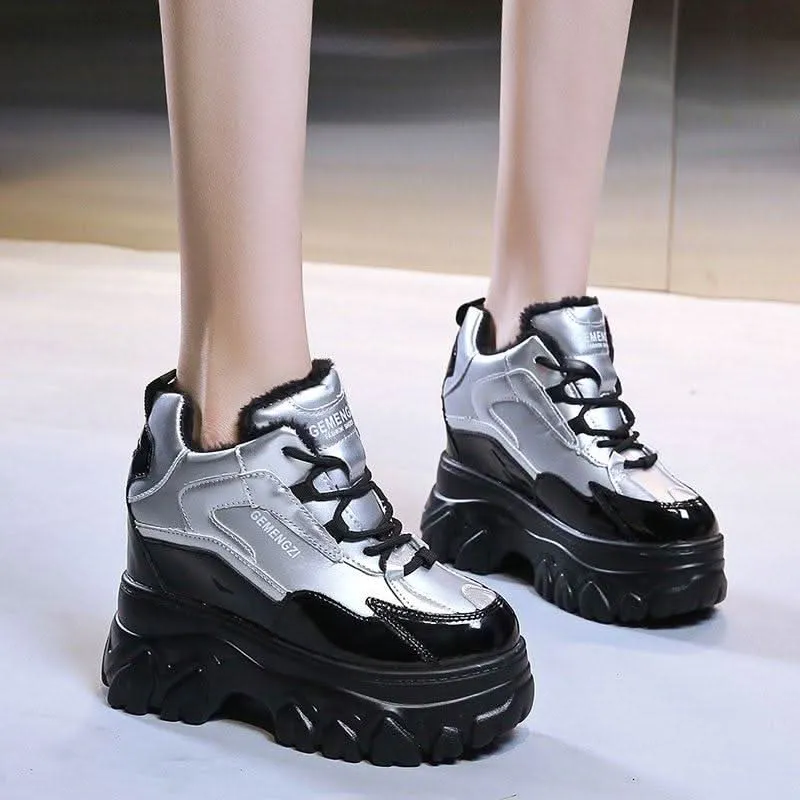 Silver Sneakers for Women - Stylish Wedges