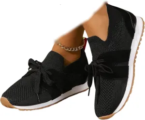 Slip On Sneakers Women Arch Support Athletic Walking Running Shoes Casual Mesh-Comfortable Tennis Workout Sneakers