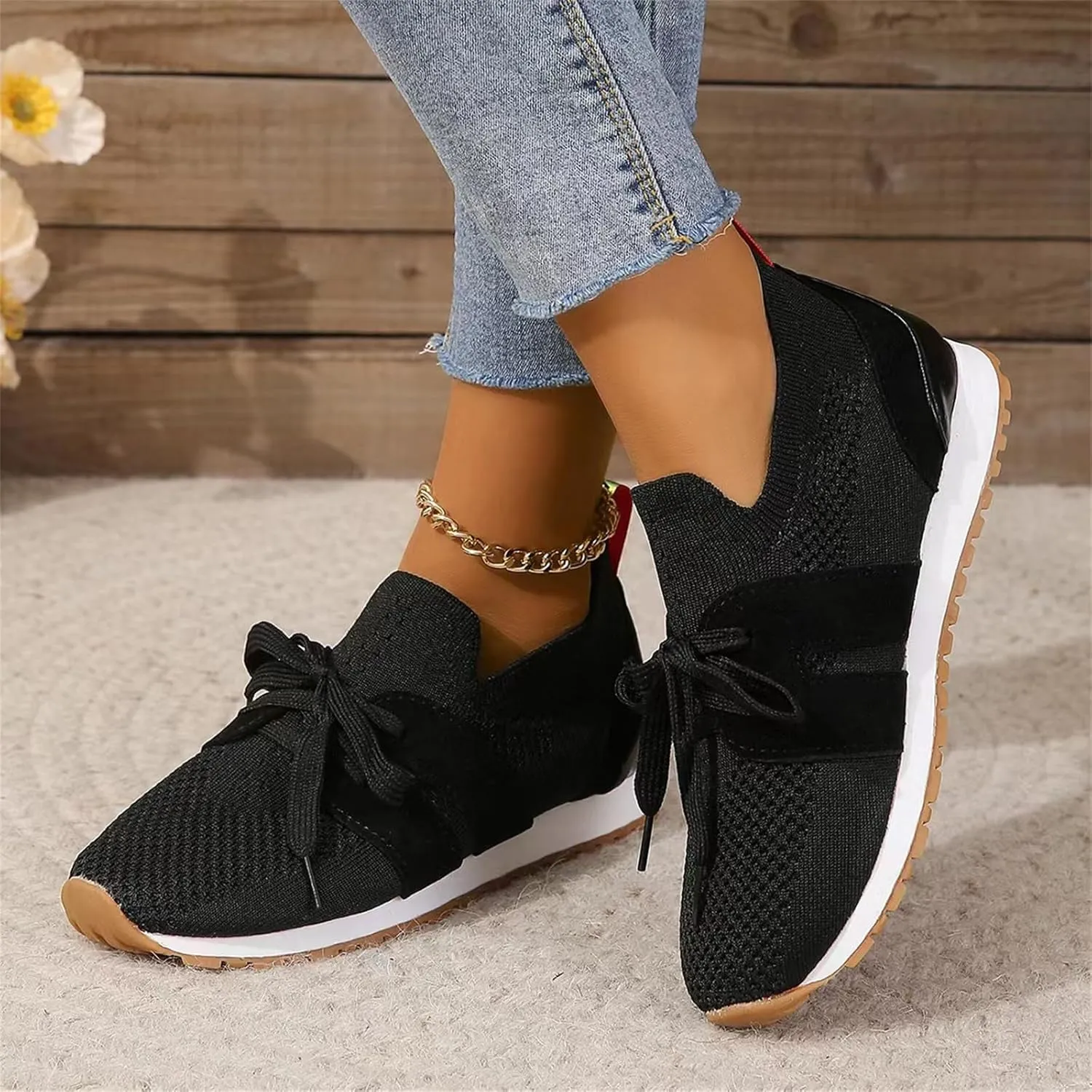 Slip On Sneakers Women Arch Support Athletic Walking Running Shoes Casual Mesh-Comfortable Tennis Workout Sneakers