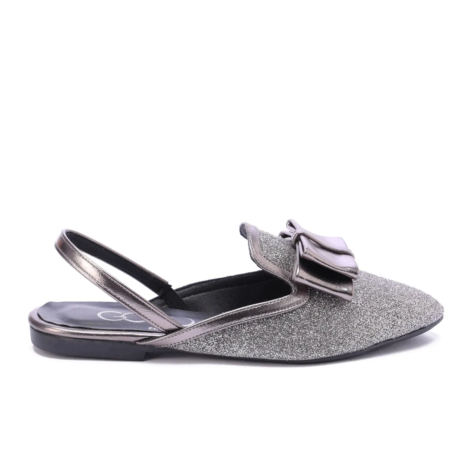 Sparkle Slingback Flats-Gray