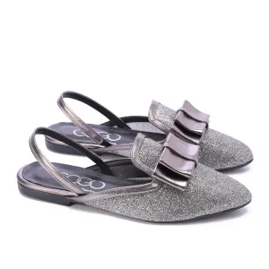 Sparkle Slingback Flats-Gray