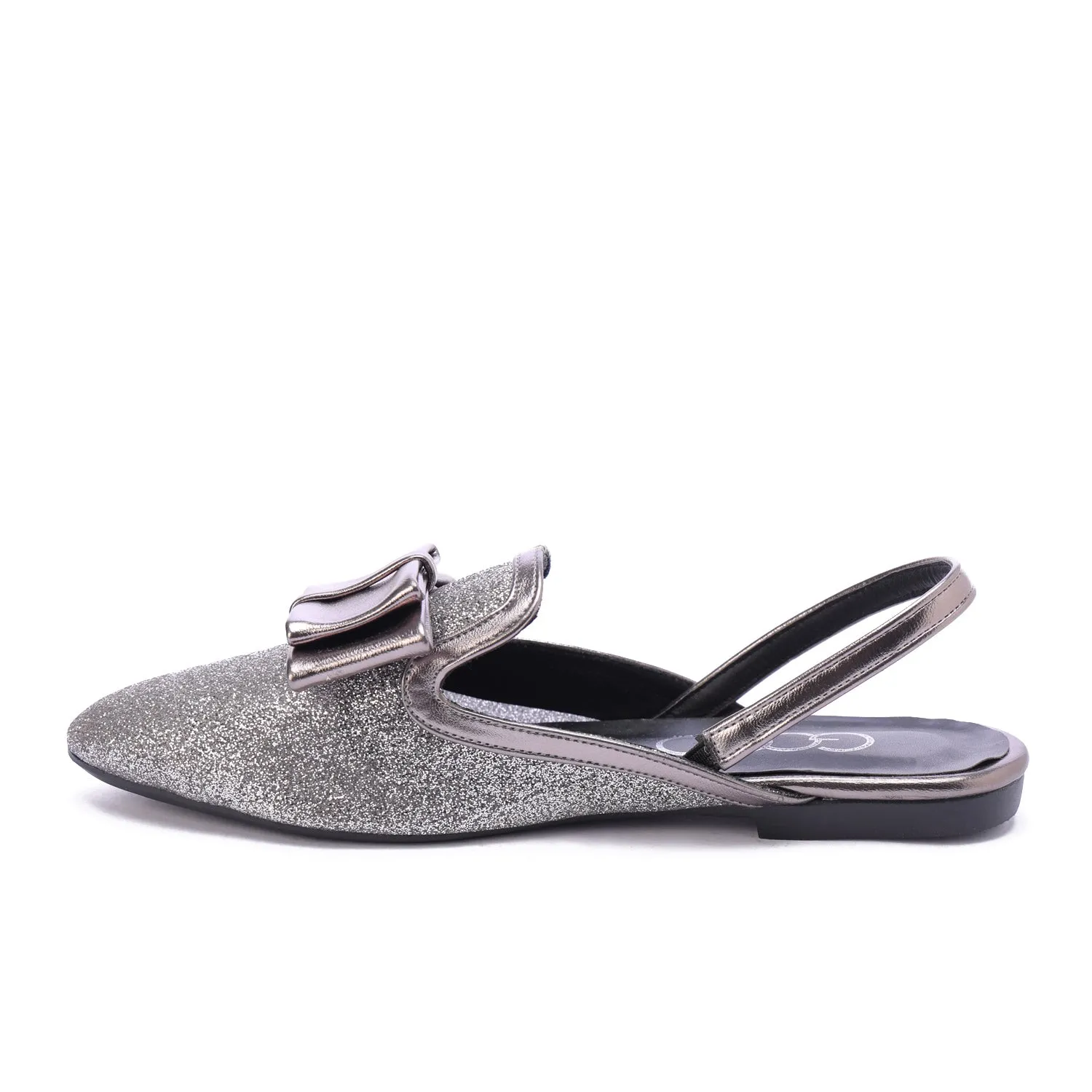 Sparkle Slingback Flats-Gray