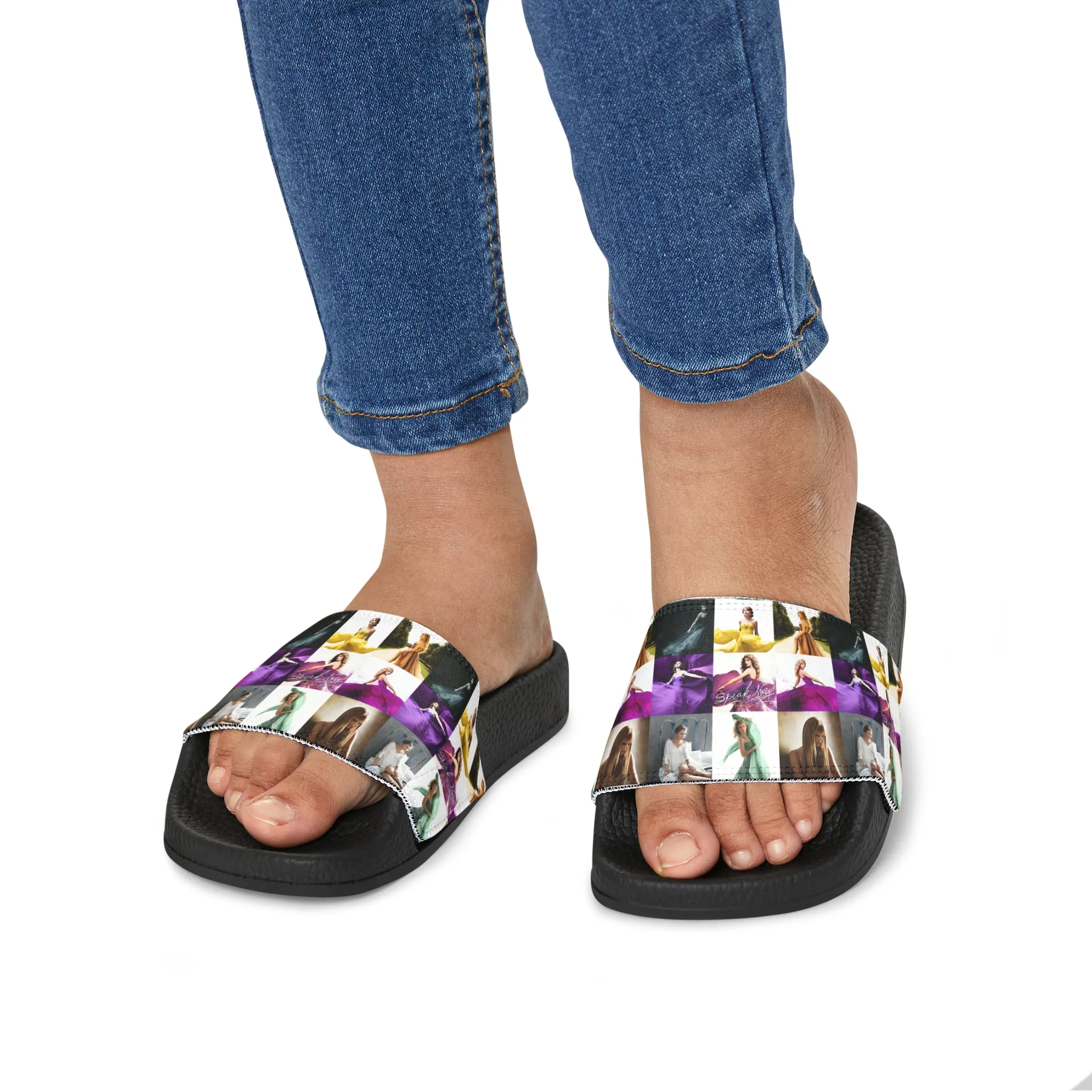 Taylor Swift Speak Now Mosaic Youth Slide Sandals