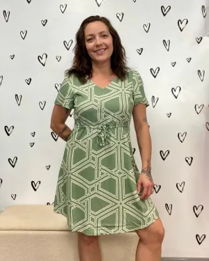 The Easy Joy V-Neck Short Dress: 2 COLORS