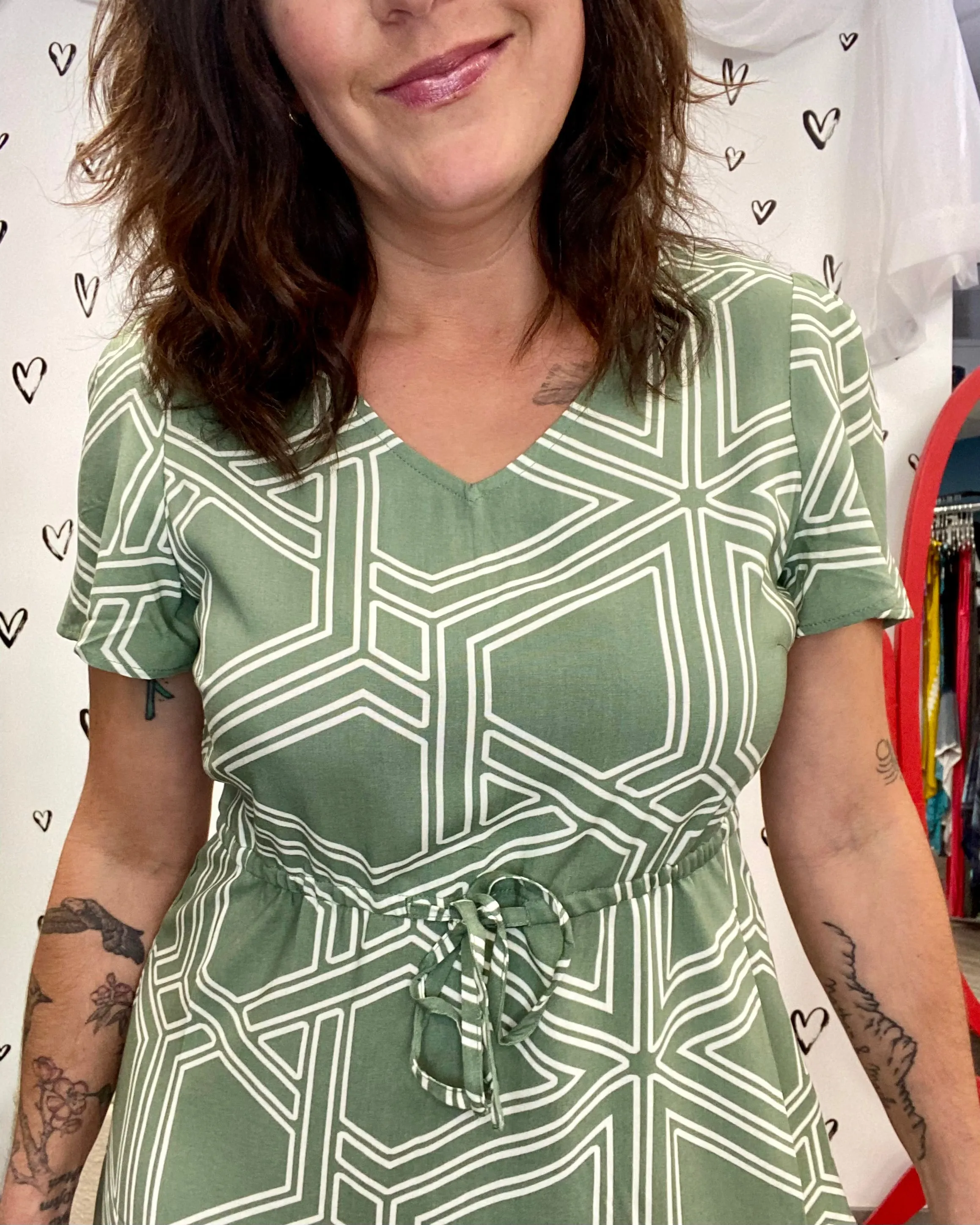 The Easy Joy V-Neck Short Dress: 2 COLORS