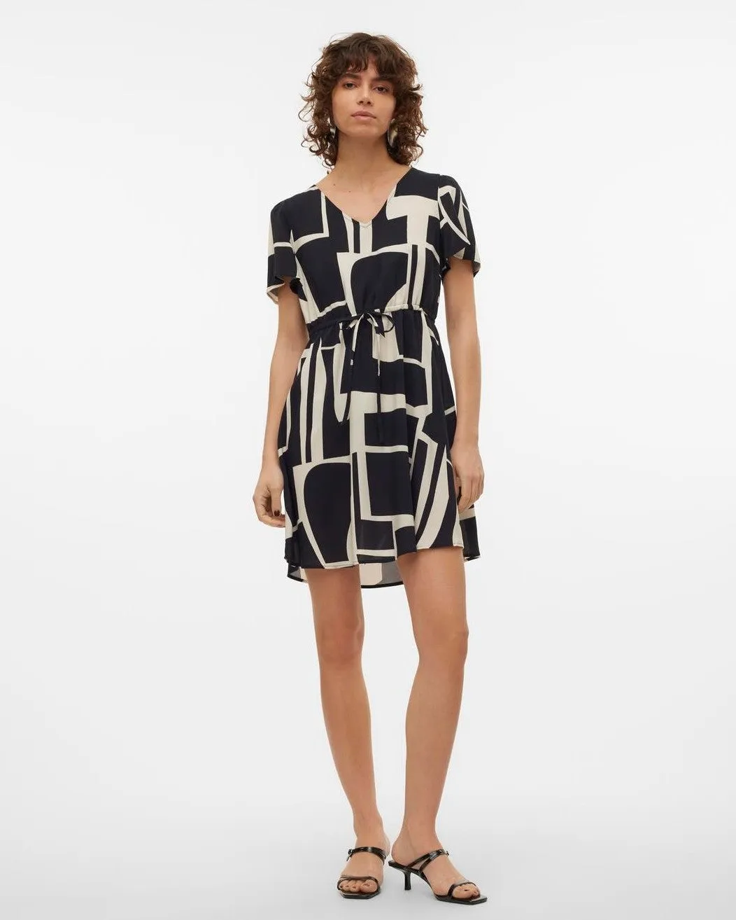 The Easy Joy V-Neck Short Dress: 2 COLORS