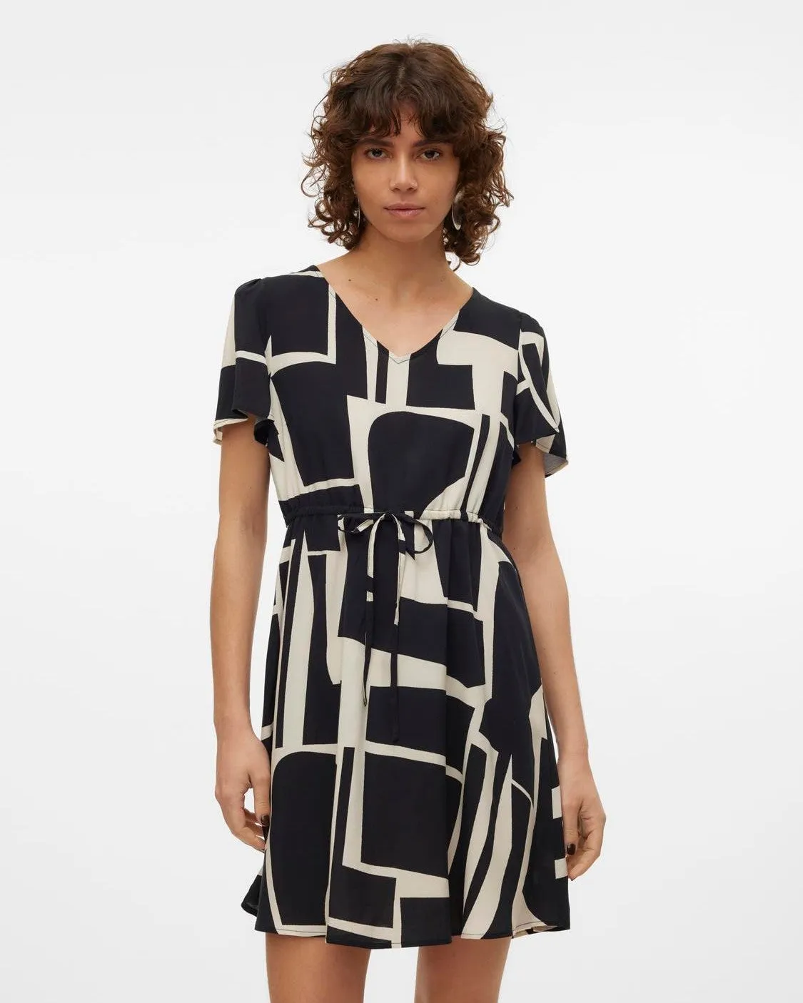 The Easy Joy V-Neck Short Dress: 2 COLORS