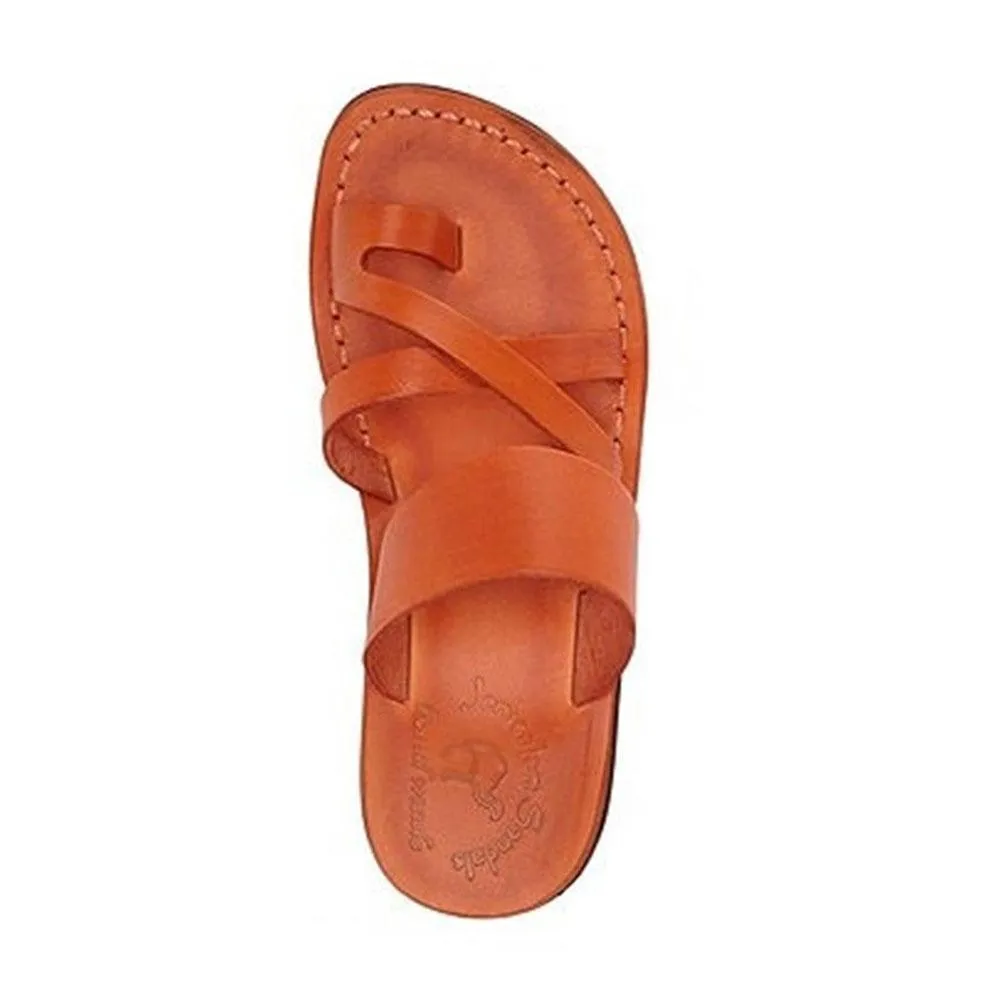 The Good Shepherd - Leather Toe Loop Sandal | Orange