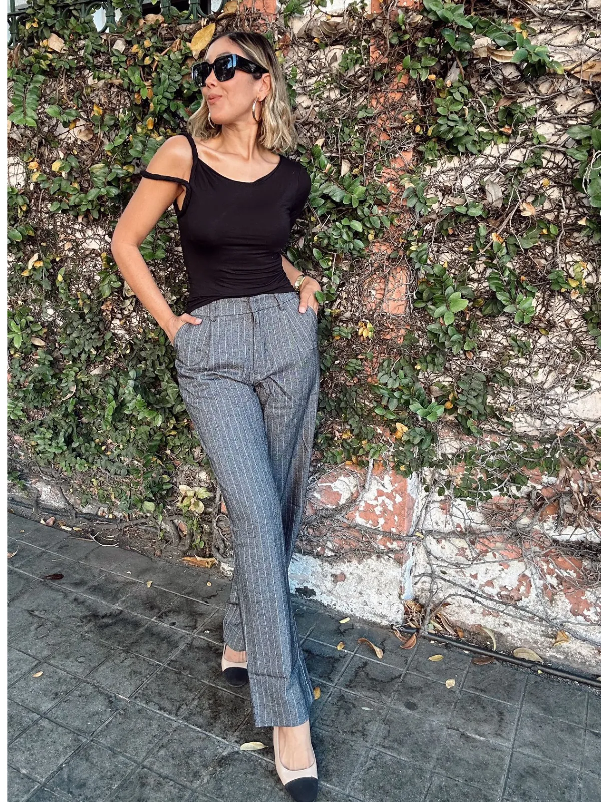 The Loose Fit Pinstripe Pants