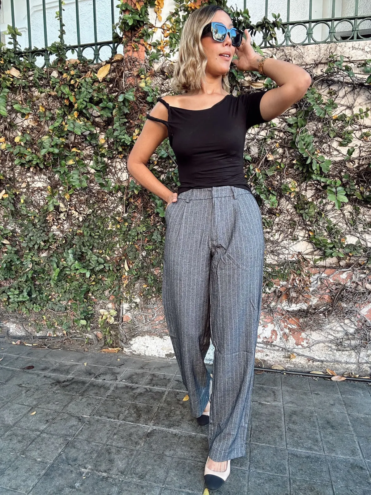 The Loose Fit Pinstripe Pants
