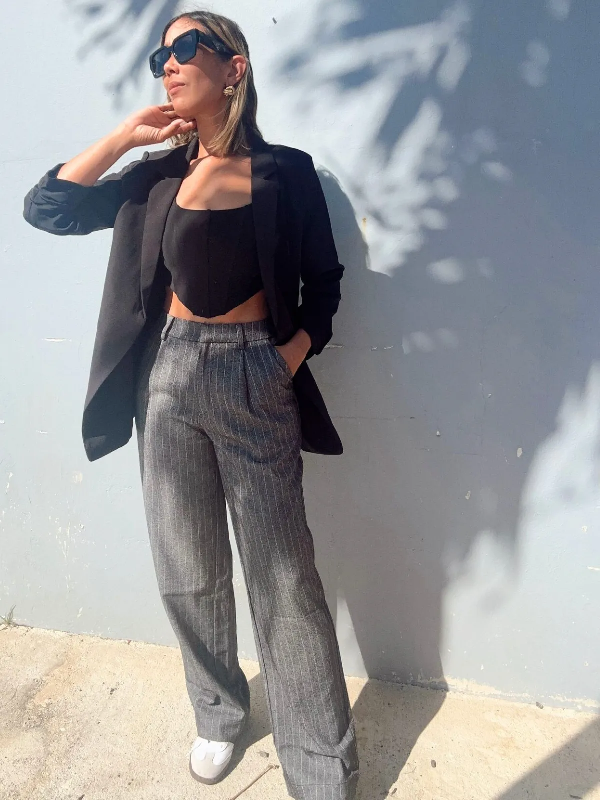 The Loose Fit Pinstripe Pants