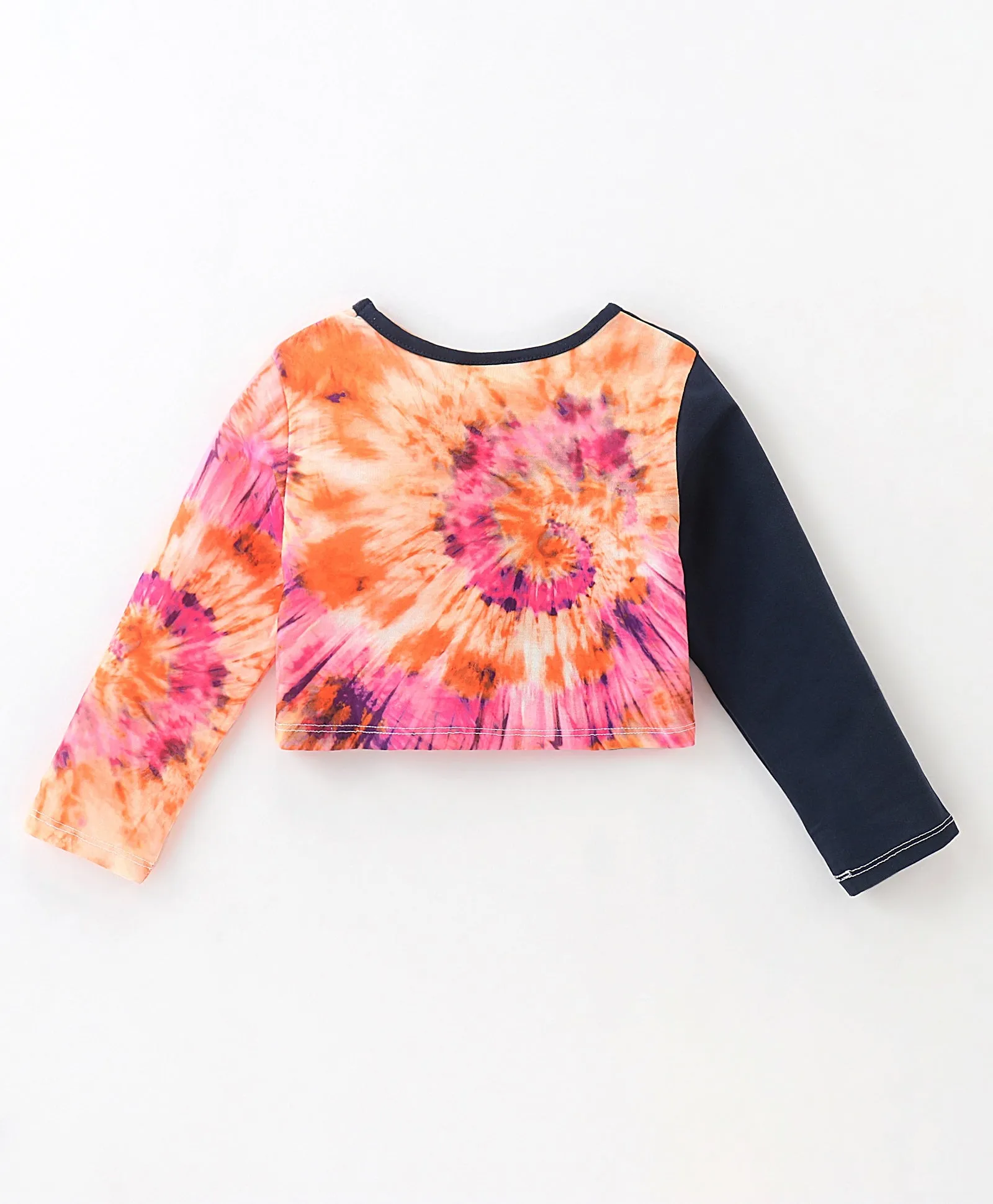 Tie and Dye Color Block Top Leggings Set