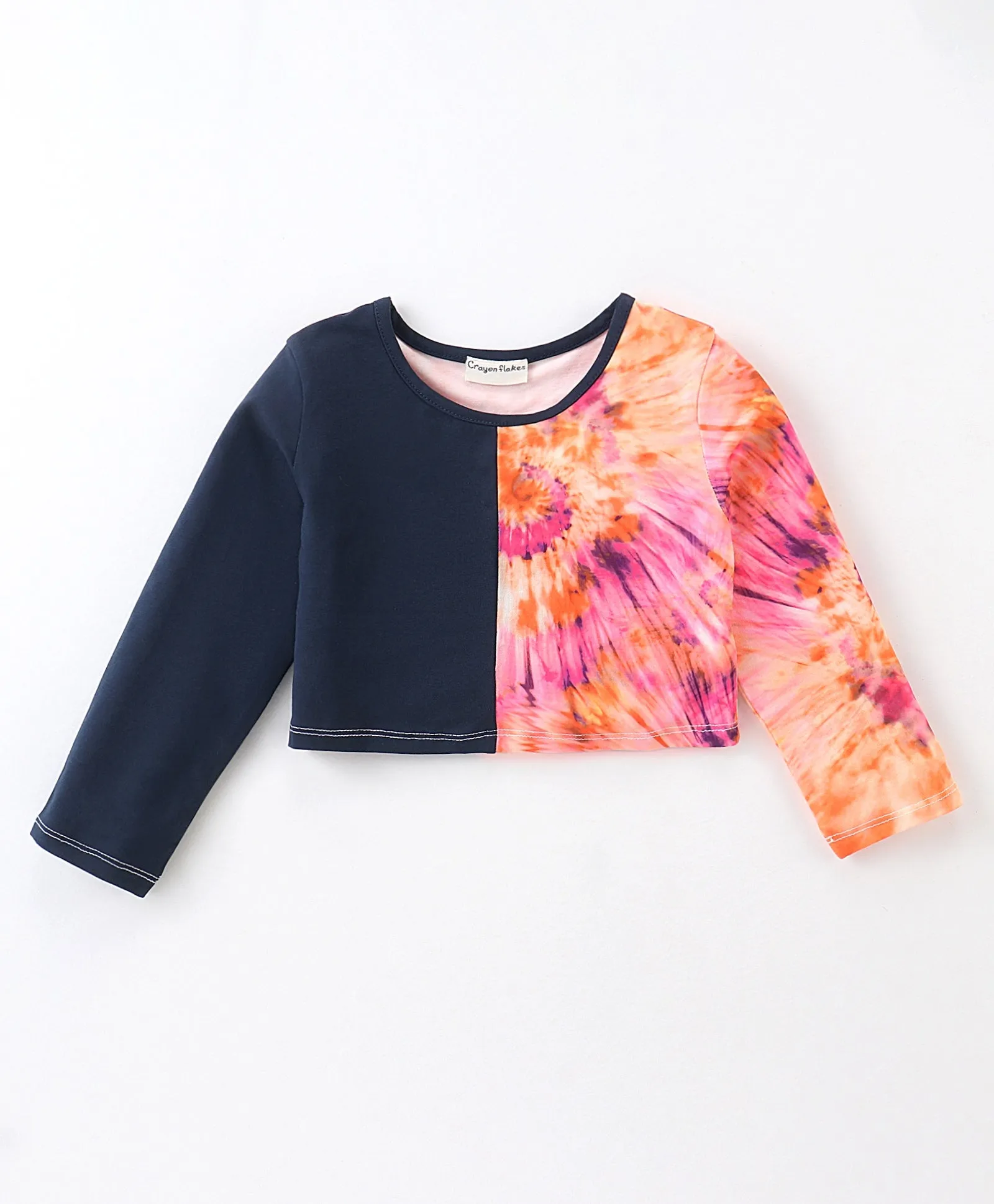 Tie and Dye Color Block Top Leggings Set