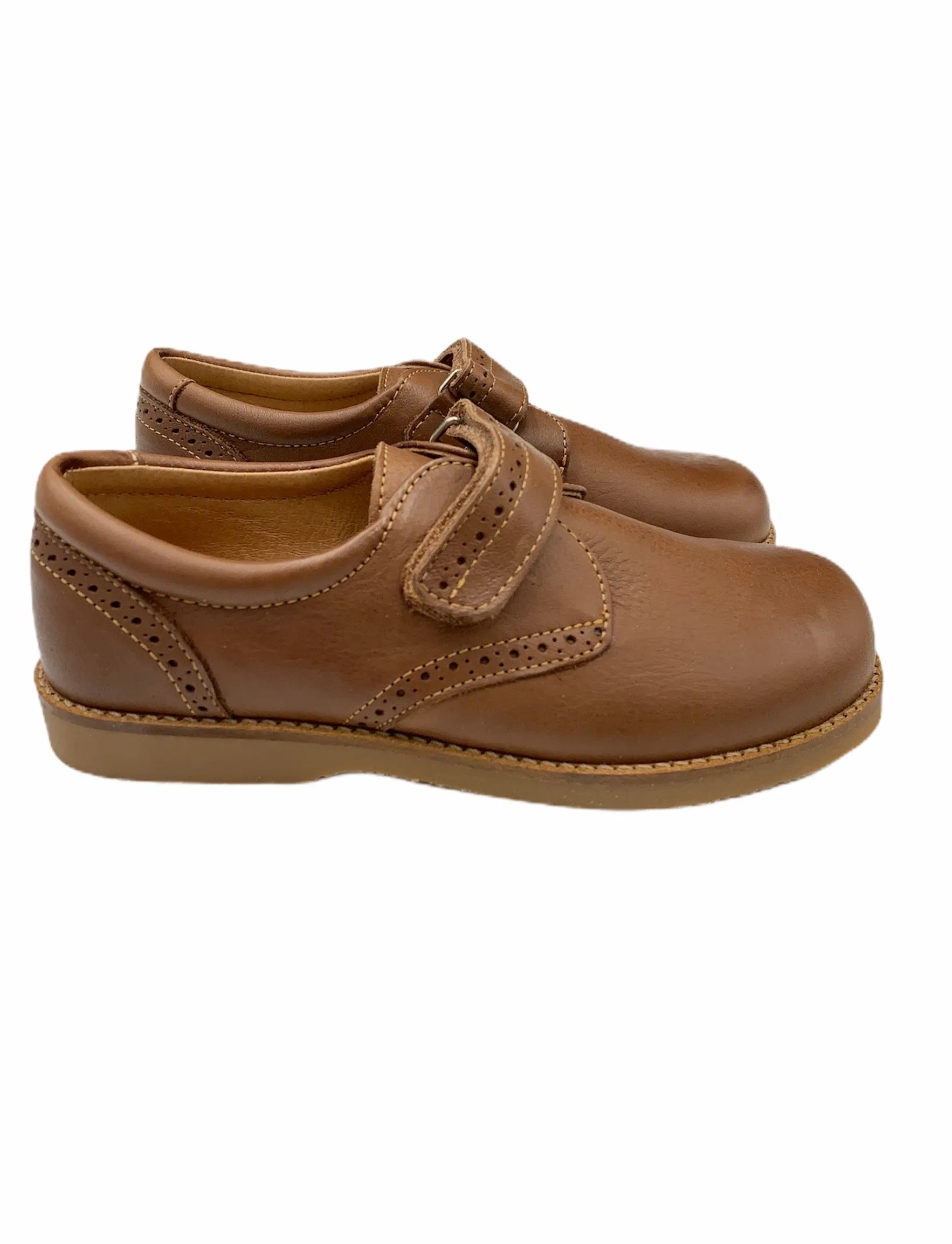 TNY Tan Velcro Strap Oxford 14119