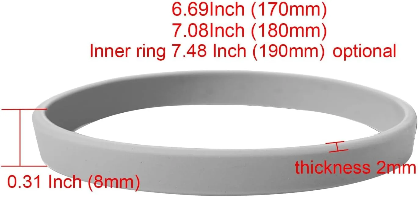 Ultra Thin Hebrew Silicone Wristbands Where You Go I Will Go Inspirational Jewish Prayer Protect Bracelet Motivational Sports Rubber Elastic Wristbands - Width 8mm (Multi Color)