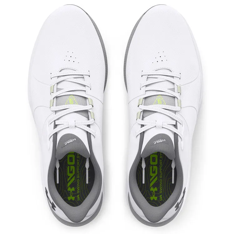 Under Armour Drive Pro SL Golf Shoes - White/Metallic Gun Metal
