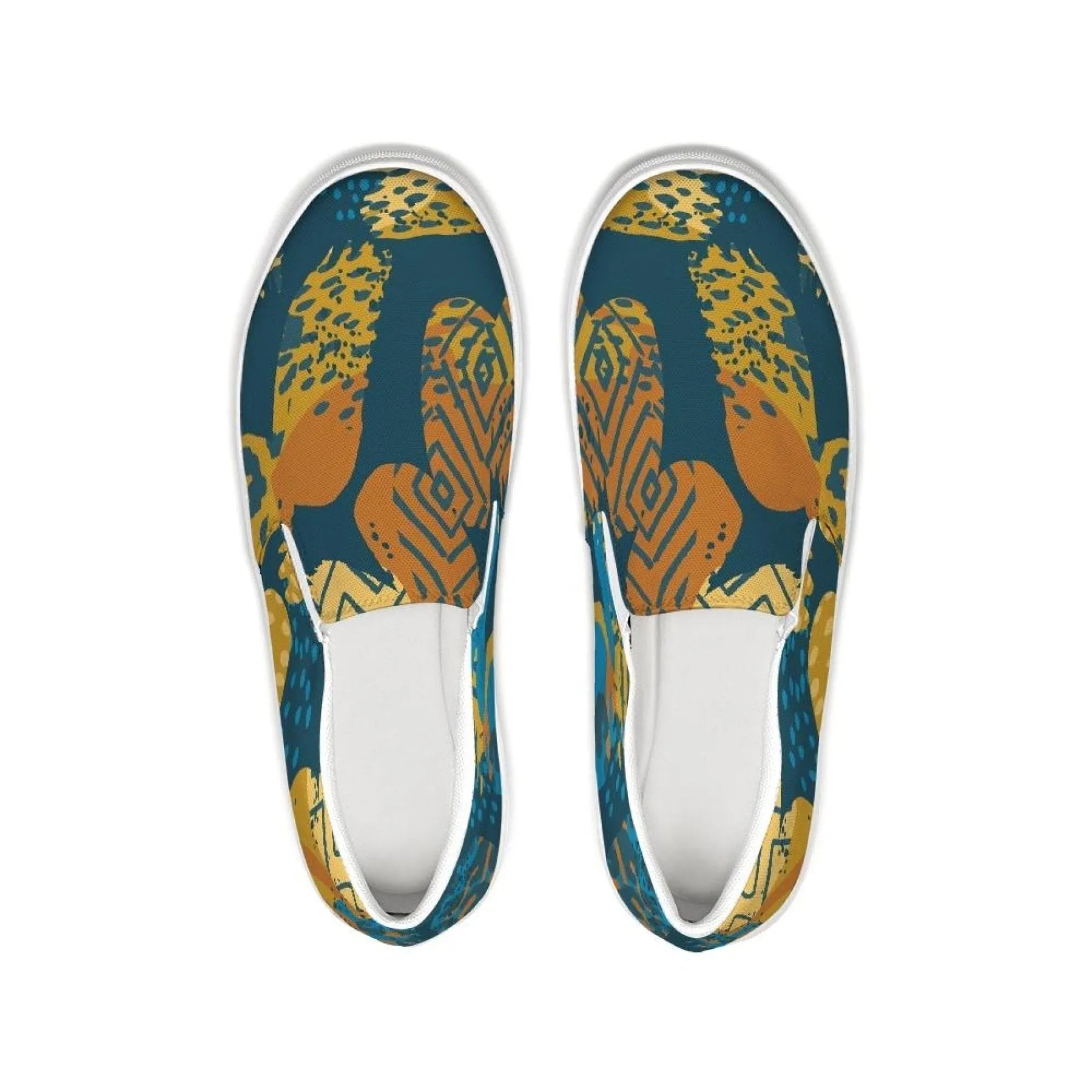 Uniquely You Womens Sneakers / Slip On Sports Shoes - Blue and Beige - S768585 by inQue.Style
