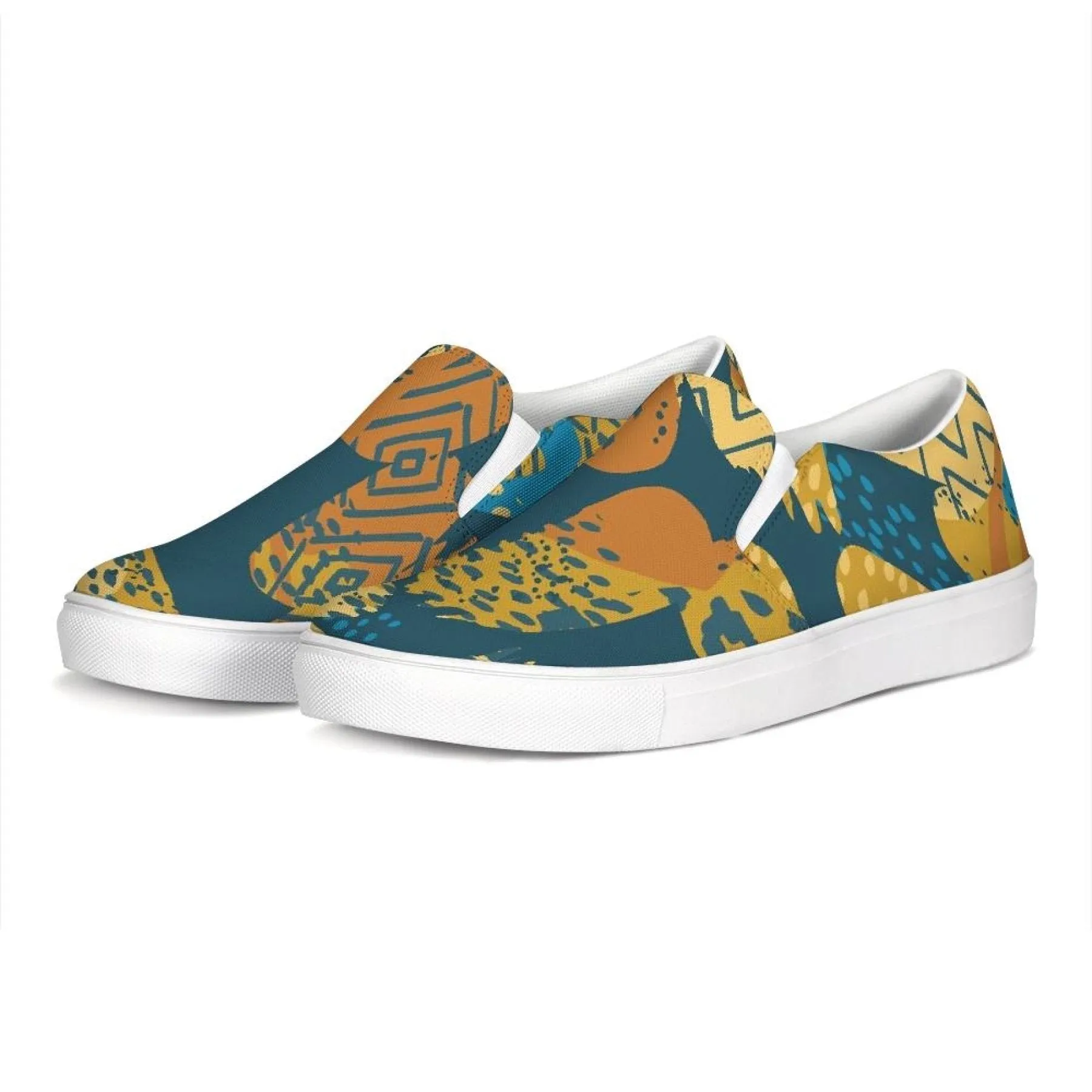 Uniquely You Womens Sneakers / Slip On Sports Shoes - Blue and Beige - S768585 by inQue.Style