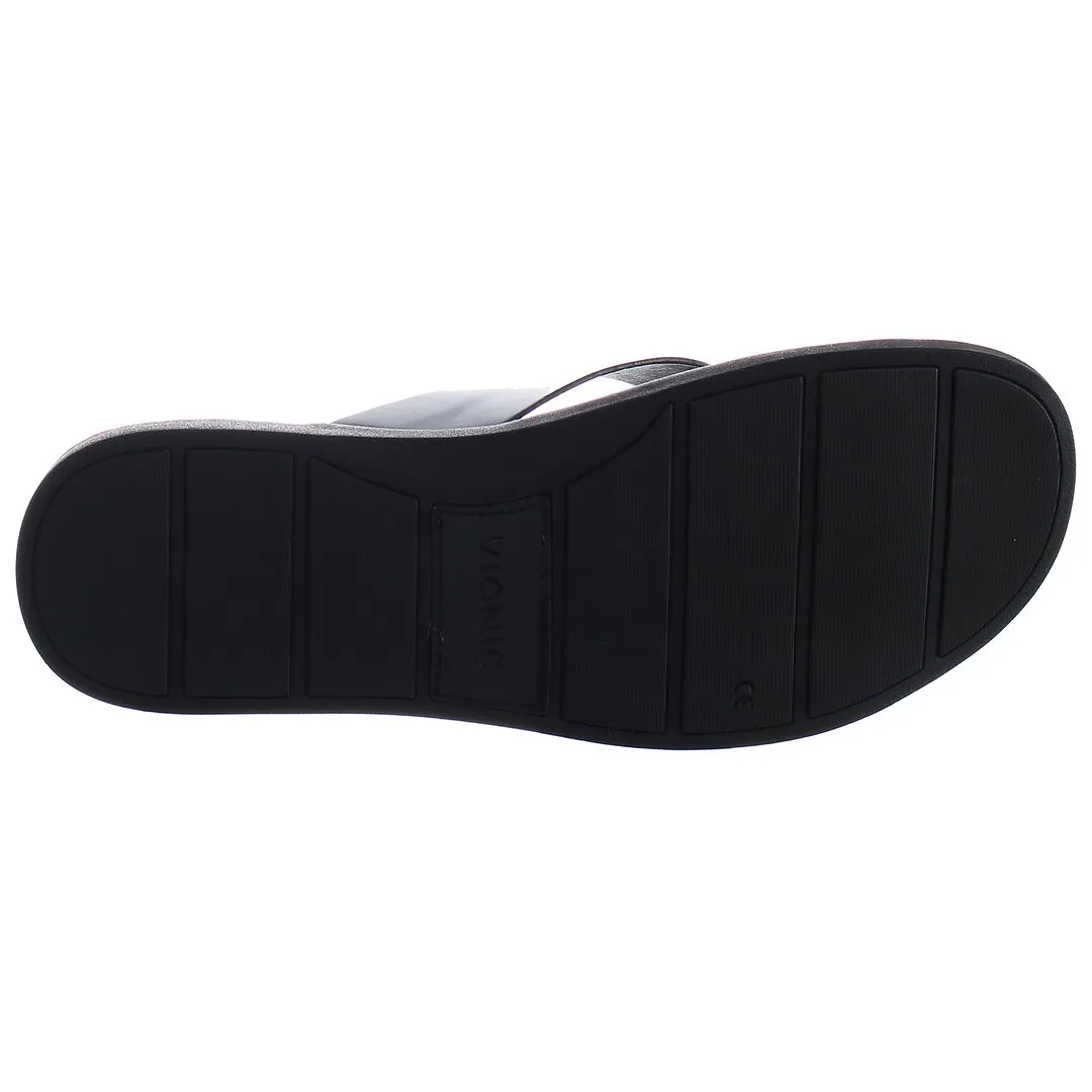 Vionic Elijah Mens Black Flip-Flops