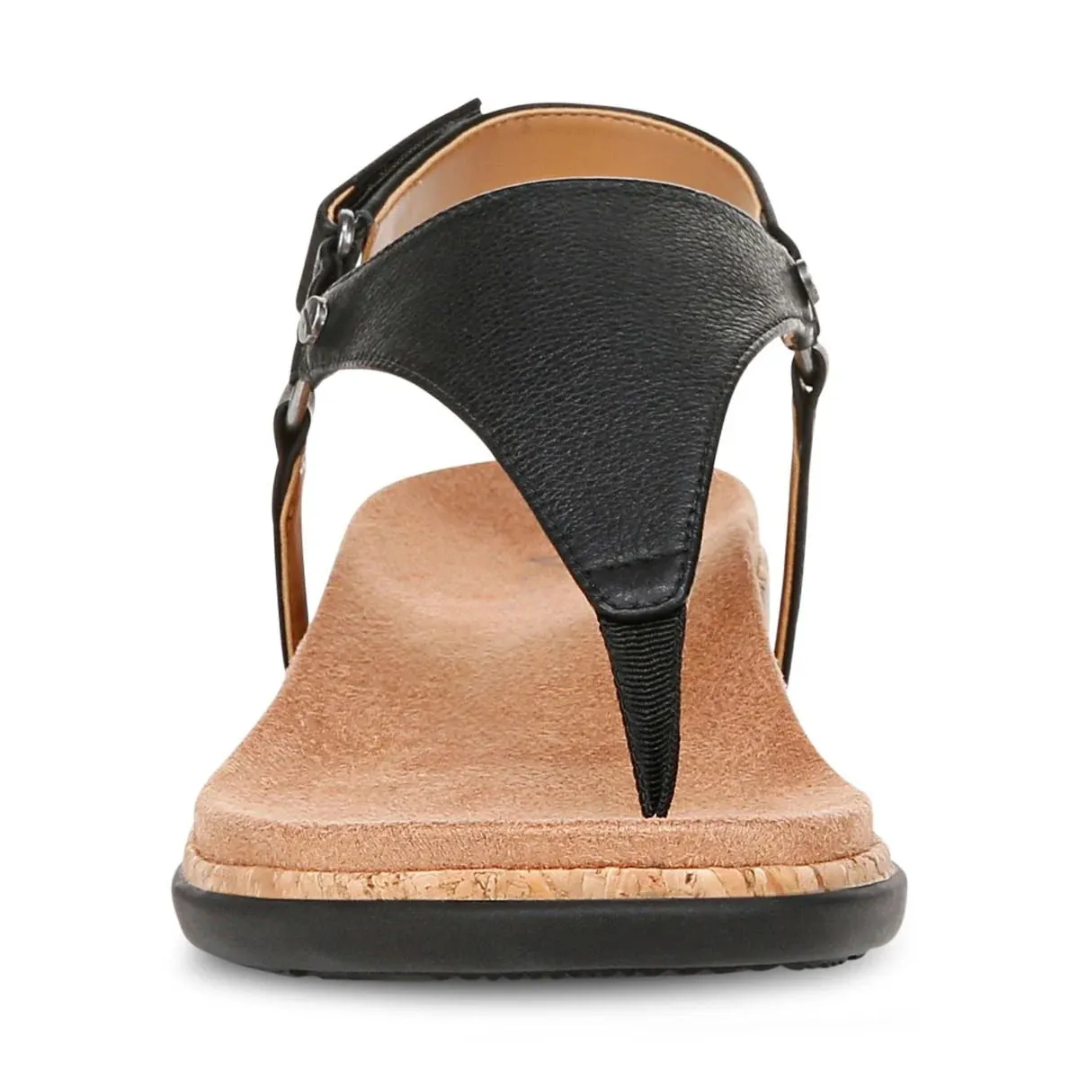 Vionic Kirra II Black Leather Women's Sandal